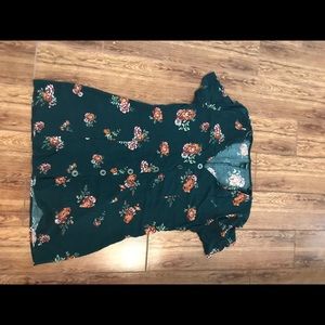 Wild fable target button front dress green size L